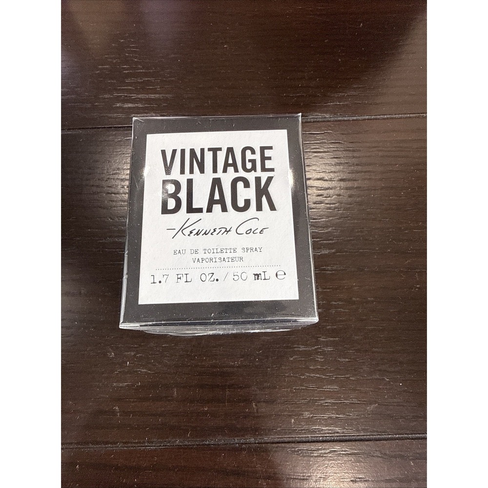 VINTAGE BLACK BY KENNETH COLE 1.7/1.6 OZ EDT SPRAY FOR MEN NEW IN BOX